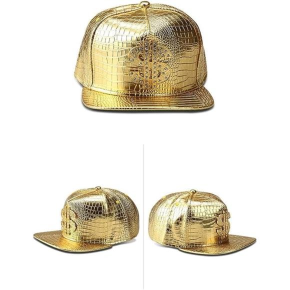 Hip Hop Hat Flat-Brimmed Hat Money Cap Adjustable Snapback Hat for Men and Women - Picture 5 of 6